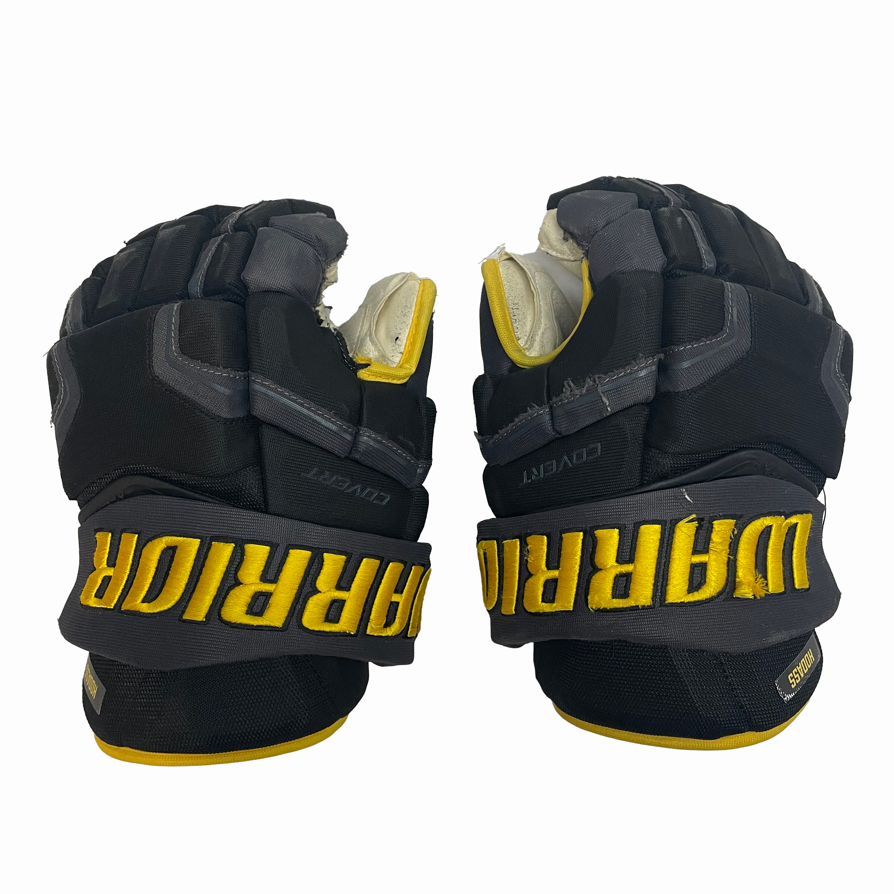 Warrior Covert - Gant ECHL Pro Stock d'occasion (noir/gris/jaune)